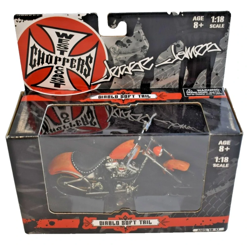 Jesse James West Coast Choppers Diablo Soft Tail 1:18 Scale Diecast JJ05-18-17